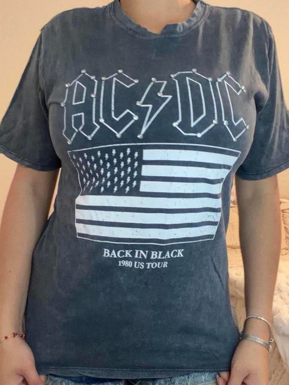AC/DC band shirt with embellishments - Picture 3 of 9